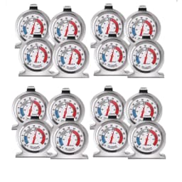 2/4/16pcs Packs Refrigerator Freezer Thermometer Classic Series Large Dial Red Indicator Accurate Temperature for Fridge Cooler