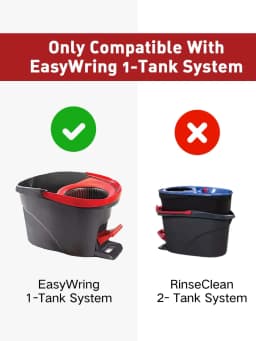 1/2 Rotating Mop Base Compatible with O-cedar and Vileda, Replacement Parts Fits For 1 Tank 360° Spin Mop Accessory
