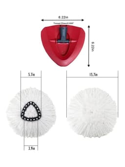 1/2 Rotating Mop Base Compatible with O-cedar and Vileda, Replacement Parts Fits For 1 Tank 360° Spin Mop Accessory