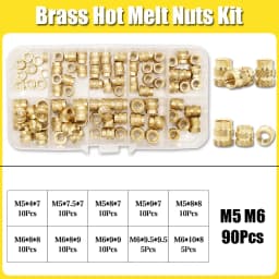 Hot Melt Brass Heat Insert Nut Iron Tip M2 M2.5 M3 M4 M5 M6 Embedded Heating Knurled Brass Inserts Nuts 3D Printer Case Notebook