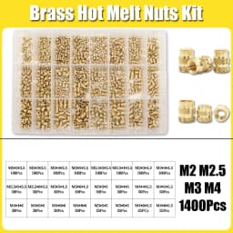 Hot Melt Brass Heat Insert Nut Iron Tip M2 M2.5 M3 M4 M5 M6 Embedded Heating Knurled Brass Inserts Nuts 3D Printer Case Notebook