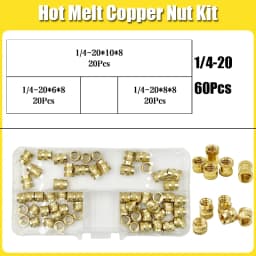Hot Melt Brass Heat Insert Nut Iron Tip M2 M2.5 M3 M4 M5 M6 Embedded Heating Knurled Brass Inserts Nuts 3D Printer Case Notebook