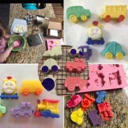 Car Train Soap Silicone Mold Vehicles Crayon Making Supplies Pudding Jelly Cake Chocolate Mould Kitchen Accessories Pastry Tools