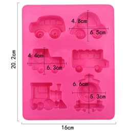 Car Train Soap Silicone Mold Vehicles Crayon Making Supplies Pudding Jelly Cake Chocolate Mould Kitchen Accessories Pastry Tools