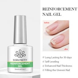 BORN PRETTY Jelly Nude Gel Nail Polish 10ml Light Pink Peach Translucent Color UV Light Cure Gel Varnish Nail Art DIY at Home