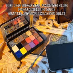 18 Grid Watercolor Pigment Packaging Mini Handmade Moisturizing Storage Box Magnetic Empty Watercolor Palette Nail Art Supplies