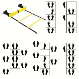 Sports Agility Ladder Football Adjustable Nylon Strap Jumping Ladder Speed Fitness Body Coordination Warm-Up Training Tool
