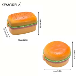 Creative Double-Layer Hamburger Insulated Lunch Box Portable Food-Grade Student Children's Lunch Box Microwave Safe Lunch Box