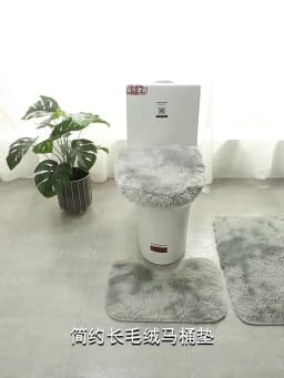 Toilet Seat Cover 3Pcs Set Bath Mat Shower Room Floor Rug Home Bathroom Anti-Slip Absorbent Doormat Bathtub Decor Carpet