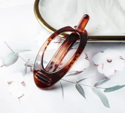 Elegant French Oval Hair Clip Ponytail Fix Artifact Vintage Hairpin Women Back Head Frosted Hairpin Hair Styling Grab Claw Clip