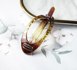 Elegant French Oval Hair Clip Ponytail Fix Artifact Vintage Hairpin Women Back Head Frosted Hairpin Hair Styling Grab Claw Clip