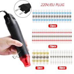 300W Air Dryer Hot Air Gun EU AU US Hair Dryer for Soldering Thermal Blower Shrink Wrapping Tools with 300PCS Wire Connectors