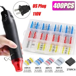 300W Air Dryer Hot Air Gun EU AU US Hair Dryer for Soldering Thermal Blower Shrink Wrapping Tools with 300PCS Wire Connectors
