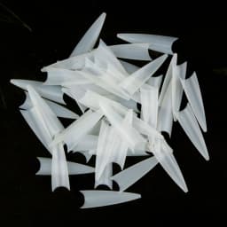 1Bag(600Pcs)Natural Stiletto Practice Nail Tips 10Size Half Cover Fake Acrylic Tip UV Gel Extension Press On Nails Manicure Tool
