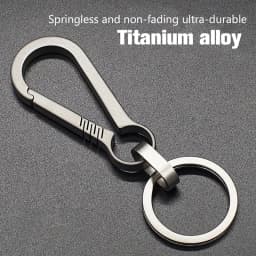 1pc Outdoor Waist Hanging Chain Ring Buckle Beer Bottle Titanium Alloy Carabiner Multi-function Keychain Opener EDC Tool For Men