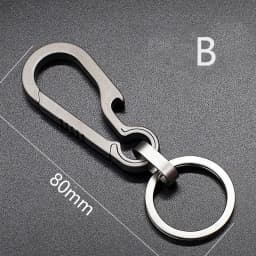 1pc Outdoor Waist Hanging Chain Ring Buckle Beer Bottle Titanium Alloy Carabiner Multi-function Keychain Opener EDC Tool For Men
