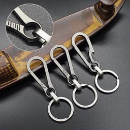 1pc Outdoor Waist Hanging Chain Ring Buckle Beer Bottle Titanium Alloy Carabiner Multi-function Keychain Opener EDC Tool For Men