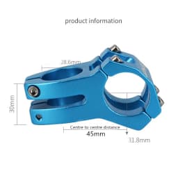 LUNJE MTB Stem 31.8x45mm High-strength Short Handlebar Stem Aluminum Alloy Bicycle Bridge Racing Downhill Road Bike Stem