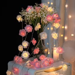 1.5m/4.92ft 10LED Rose Light String For Home Hanging Pendant Wedding Valentine's Day Party Decoration Supplies Wedding Favor