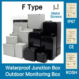 Black and white outdoor waterproof box Plastic box Electronic engineering box instrument waterproof junction box shell