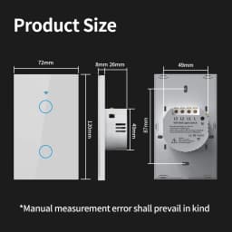 TNCE Tuya US WiFi or Zigbee Smart Wall Switch 1/2/3/4 Gang Wire Touch Sensor LED Light Switches Smart Home Alexa Google Home