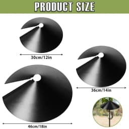 1/2Pcs Outdoor Squirrel Baffle 12-18 inch Wrap Around Squirrel Proof Baffles Durable Plastic Bird Feeder Baffle for Bird House