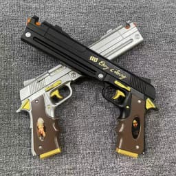 PU Dante Pistol Gun Ebony Ivory Weapon Anime Devil May Cry 4 Cosplay Prop DMC Gun Real Size Japanese Katana Samurai Sabre Toy