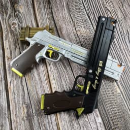 PU Dante Pistol Gun Ebony Ivory Weapon Anime Devil May Cry 4 Cosplay Prop DMC Gun Real Size Japanese Katana Samurai Sabre Toy