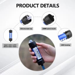 Camping Outdoor Water Purifier 0.01Micron Filtration Portable Reusable Straw Type Use Of Highqualitymedical Hollow Fiber