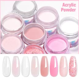 4Pcs/Set 10g Nail Acrylic Powder With 40ml Acrylic Liquid Monomer Set French Nails Extension Carving Tools For Manicure Nail Art
