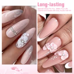 4Pcs/Set 10g Nail Acrylic Powder With 40ml Acrylic Liquid Monomer Set French Nails Extension Carving Tools For Manicure Nail Art