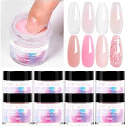 4Pcs/Set 10g Nail Acrylic Powder With 40ml Acrylic Liquid Monomer Set French Nails Extension Carving Tools For Manicure Nail Art