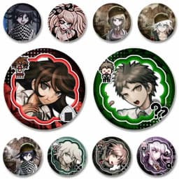 Custom Game Peripheral Danganronpa Round Badges DIY Coin Brooch on Backpack Cartoon Lapel Jewelry Pins Gifts for Kids Friends