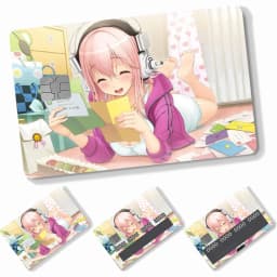 1PC Idol SUPER SONICO Card Stickers 4pcs PVC Credit Card Skin Stickers Removable Self-adhesive Protective Film