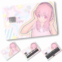 1PC Idol SUPER SONICO Card Stickers 4pcs PVC Credit Card Skin Stickers Removable Self-adhesive Protective Film
