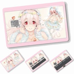 1PC Idol SUPER SONICO Card Stickers 4pcs PVC Credit Card Skin Stickers Removable Self-adhesive Protective Film