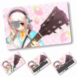 1PC Idol SUPER SONICO Card Stickers 4pcs PVC Credit Card Skin Stickers Removable Self-adhesive Protective Film