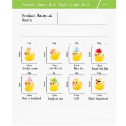 100/50PCS Mini Yellow Luminous Duck Ornament Miniature Figures Tiny Duck Micro Fairy Garden Landscape Fairy Garden Home Decor