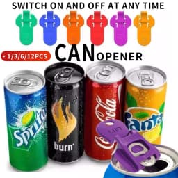 1/3/6/12pcs Multi Colored Beverage Can Opener and Protective Lid - Always on and off - Suitable for Parties, barbecu, and beach
