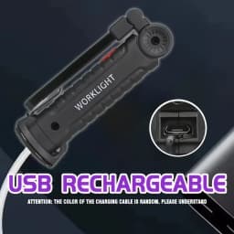 395nm LED UV Flashlight USB Rechargeable Foldable Lamp with Magnet Hook UV Light Ultraviolet for Pet Urine Detector Resin Curing