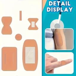 40pcs Waterproof & Breathable PE Soft Rubber Bandages Multi-Size (Finger, Wrist, Knuckle) for Versatile Wound Care Breathable
