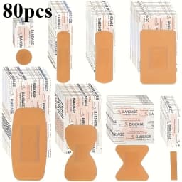 40pcs Waterproof & Breathable PE Soft Rubber Bandages Multi-Size (Finger, Wrist, Knuckle) for Versatile Wound Care Breathable