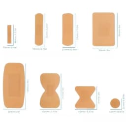 40pcs Waterproof & Breathable PE Soft Rubber Bandages Multi-Size (Finger, Wrist, Knuckle) for Versatile Wound Care Breathable