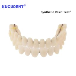 1Pair/Box Resin Denture Teeth Set - Complete DIY False Teeth for Dental Education & Training Models (Upper and Lower)