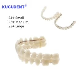 1Pair/Box Resin Denture Teeth Set - Complete DIY False Teeth for Dental Education & Training Models (Upper and Lower)