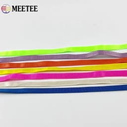 5/10/20M 6/8/10/15mm Nylon Elastic Band for Bra Underwear Shoulder Strap Rubber Tapes Soft Belt Stretch Lingerie Sewing Trims