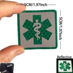 IR Reflective Emergency Rescue Life Star Medic Cross MED First Aid Morale Badge Tactical Patch Hook & Loop For Backpack Applique