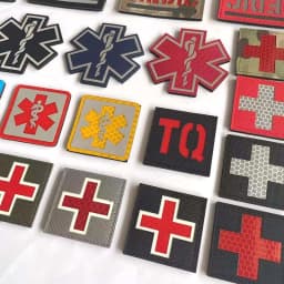 IR Reflective Emergency Rescue Life Star Medic Cross MED First Aid Morale Badge Tactical Patch Hook & Loop For Backpack Applique
