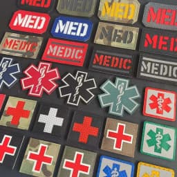 IR Reflective Emergency Rescue Life Star Medic Cross MED First Aid Morale Badge Tactical Patch Hook & Loop For Backpack Applique