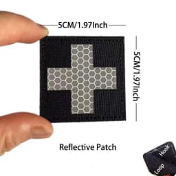 IR Reflective Emergency Rescue Life Star Medic Cross MED First Aid Morale Badge Tactical Patch Hook & Loop For Backpack Applique